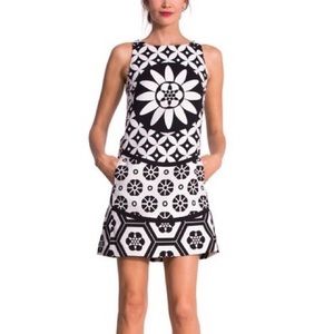 Desigual By Lacroix Black & White Sheath Dress